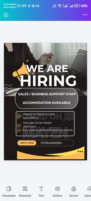 Sales/Business Support Staff