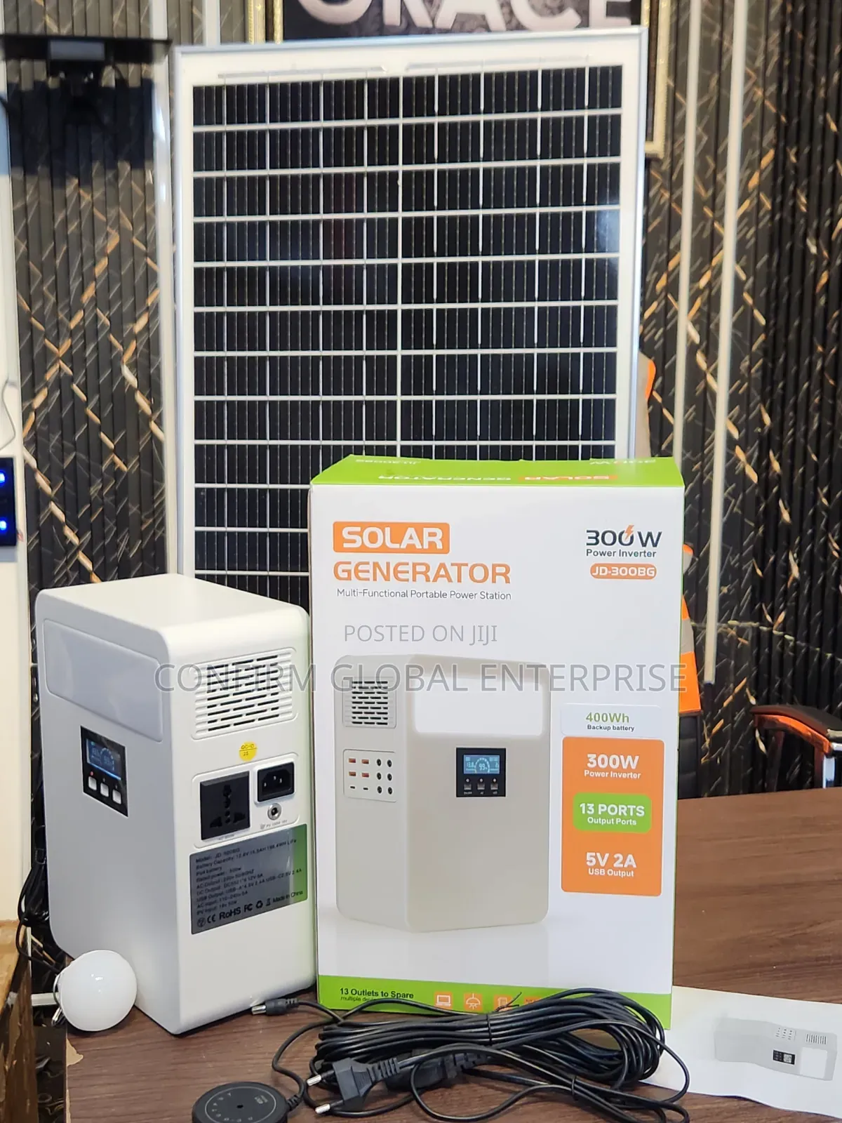 JD-300ST 300W Solar Generator + 50W Solar Panel