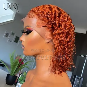 13by4 Deep Wave Short Remy Human Hair Wig