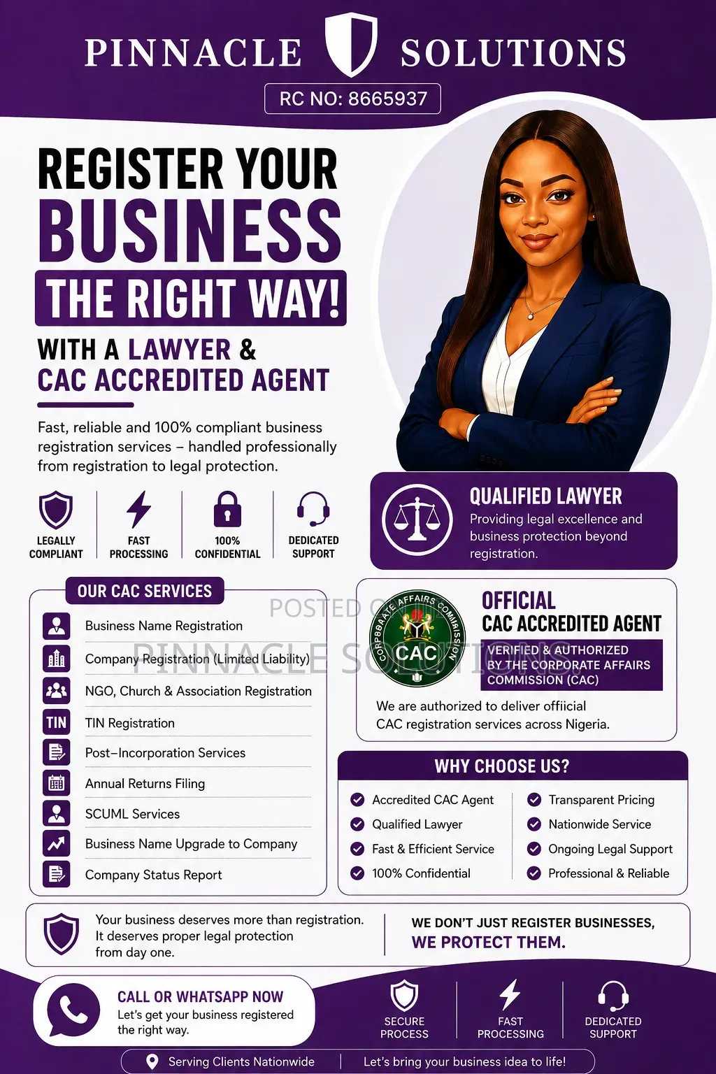 Pinnacle Solutions | CAC Accredited Agent Legal Practitioner