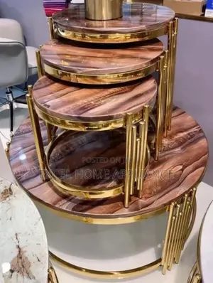 Luxury Marble-Top Nesting Coffee Table Set
