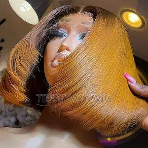5x5 HD Lace Short Bob Straight Human Hair Wig