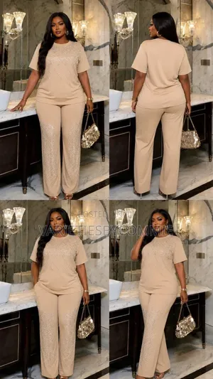 Quality Channel Stone Embellished Designer 2 Piece