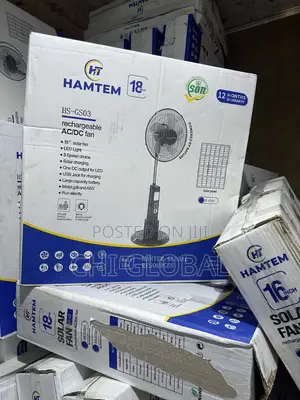 Hamtem AC/Dc 18inch Solar Fan