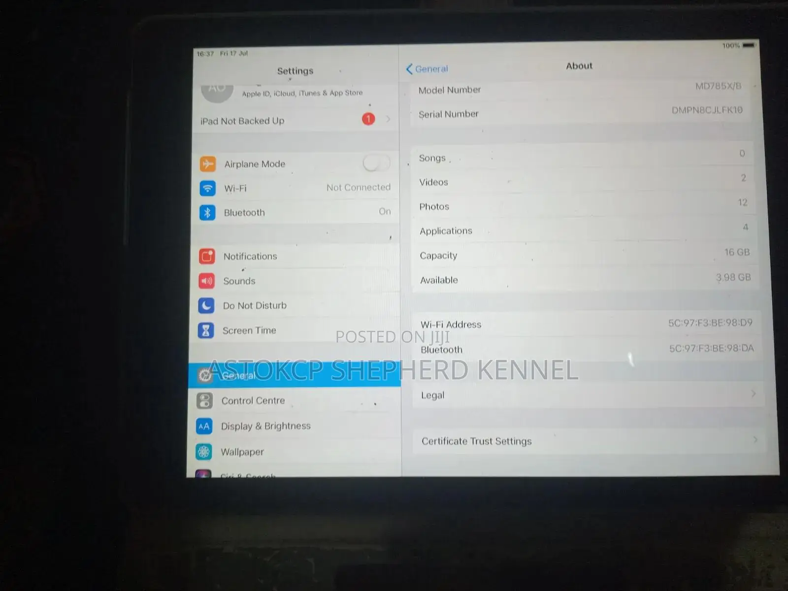 Apple iPad Air 16 GB Silver