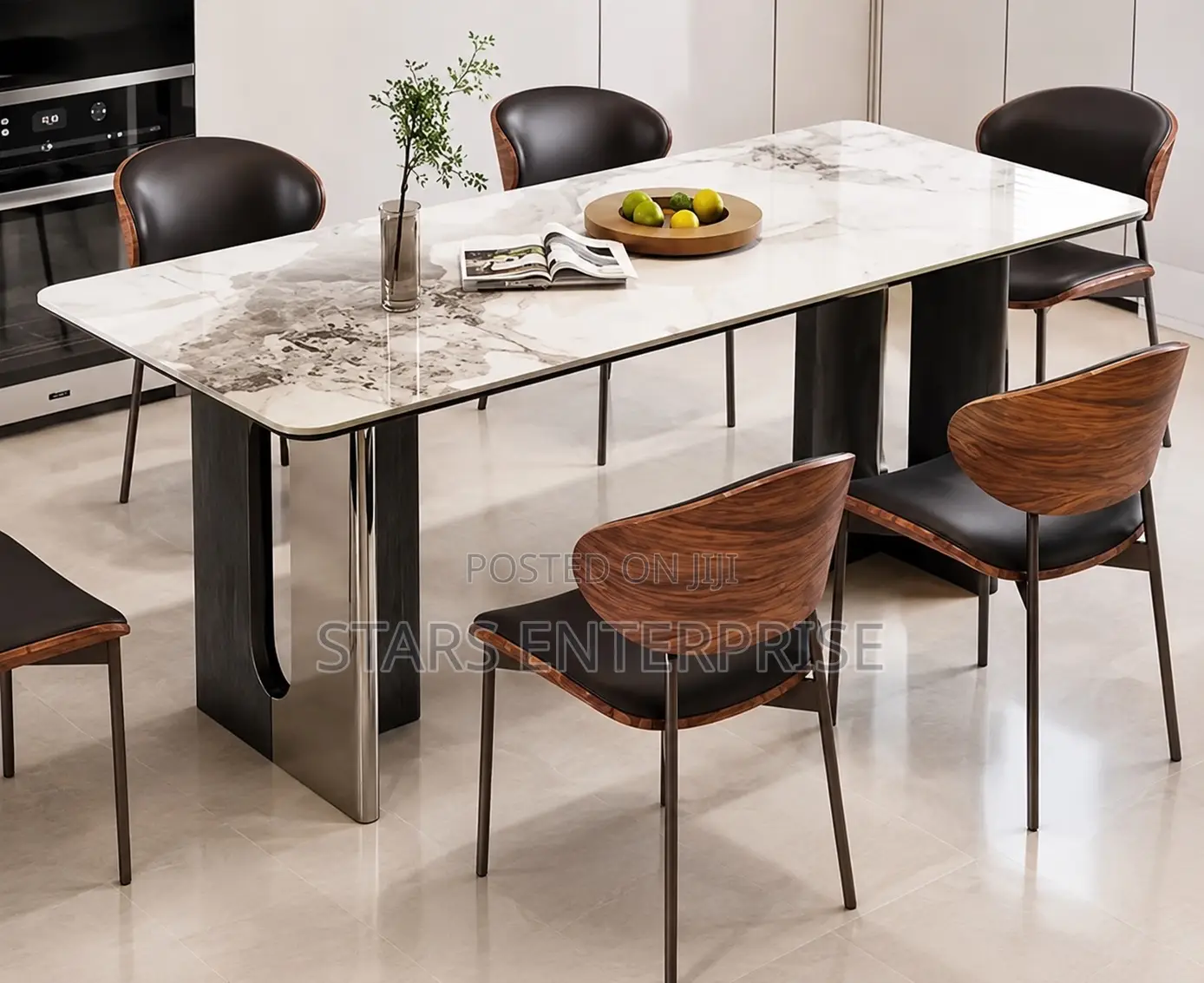 6 Seater Oasis Marble Dining.