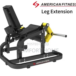 Plate-Loaded Leg Extension Machine a Heavy-Duty Black Steel Frame