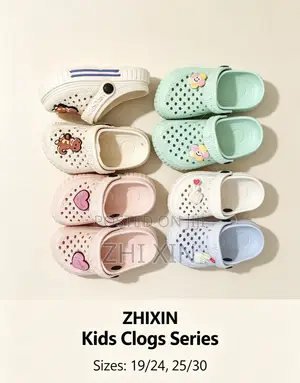 ZHIXIN 221 Kids Cartoon Decor EVA Clogs Two Sizes Wholesale