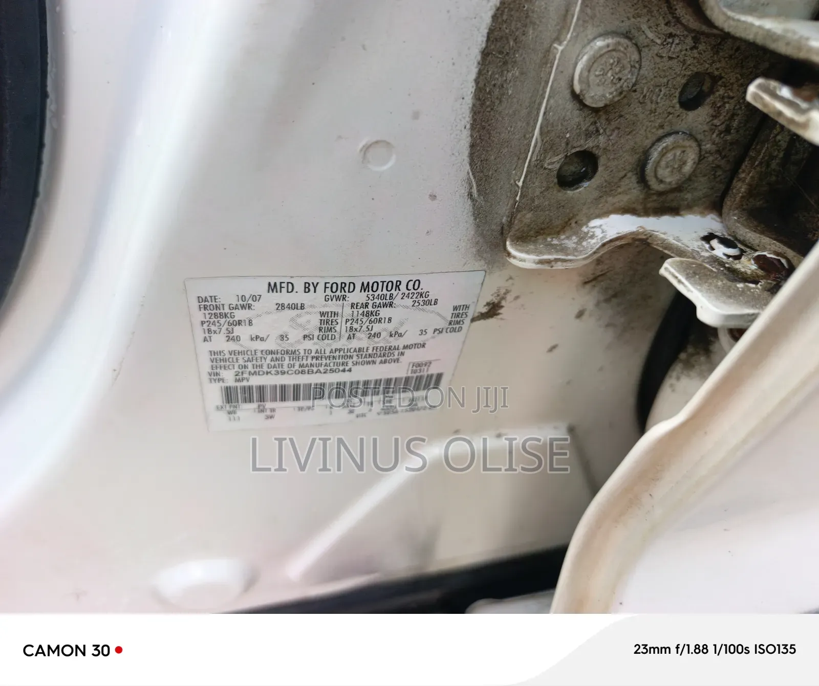 Ford Edge 2008 Off white