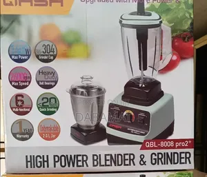 Qasa High Power Blender Grinder Pro2+Blender Grinder QBL-8008 Pro2