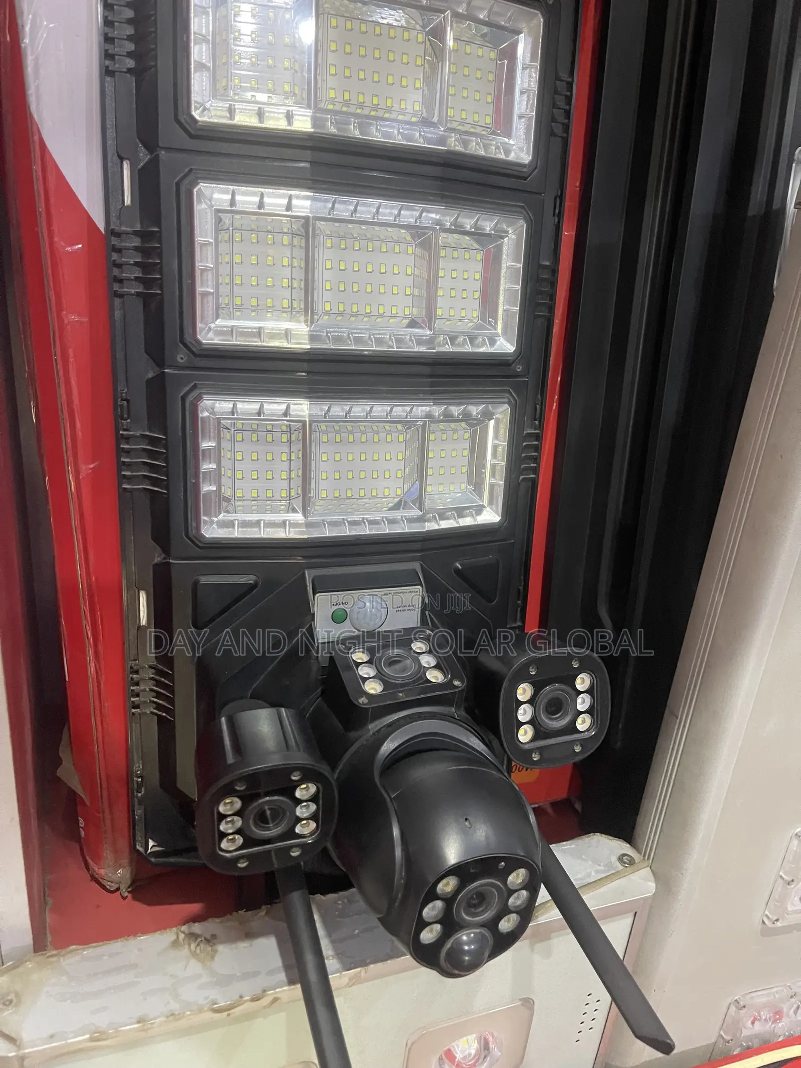 All in 1 Solar Street Lights Plus Smart Security Camera 4lens