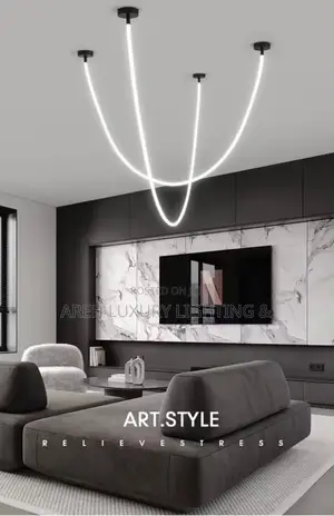 Nordic Living Room Loft Villa Empty Duplex Pendant Light