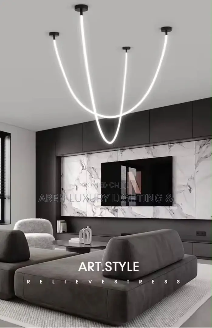 Nordic Living Room Loft Villa Empty Duplex Pendant Light