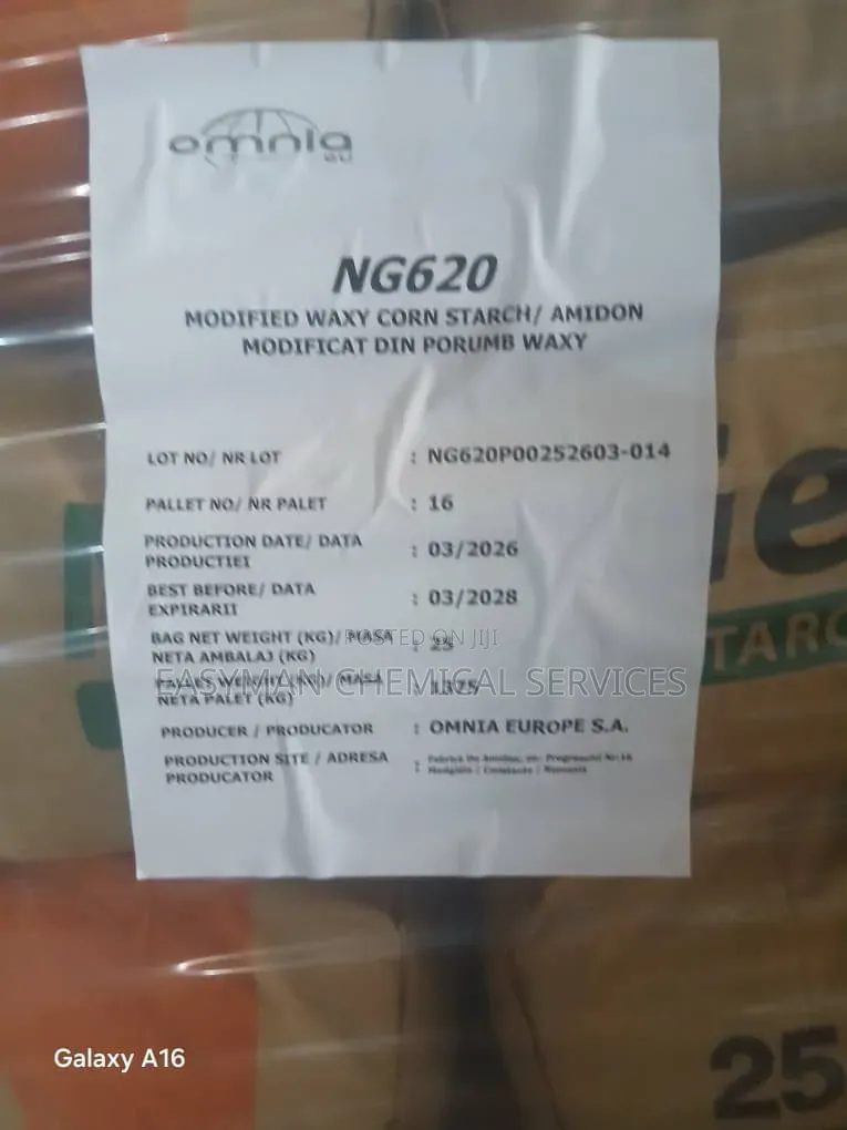 Omnia Modified Corn Starch – Romania Origin, 25kg Bag
