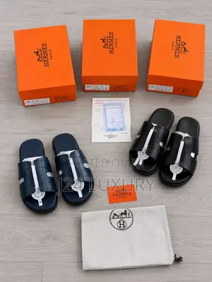 Hermes Leather Slippers