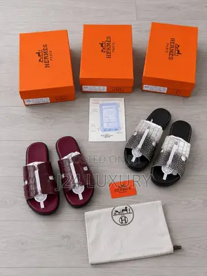 Hermes Leather Slippers