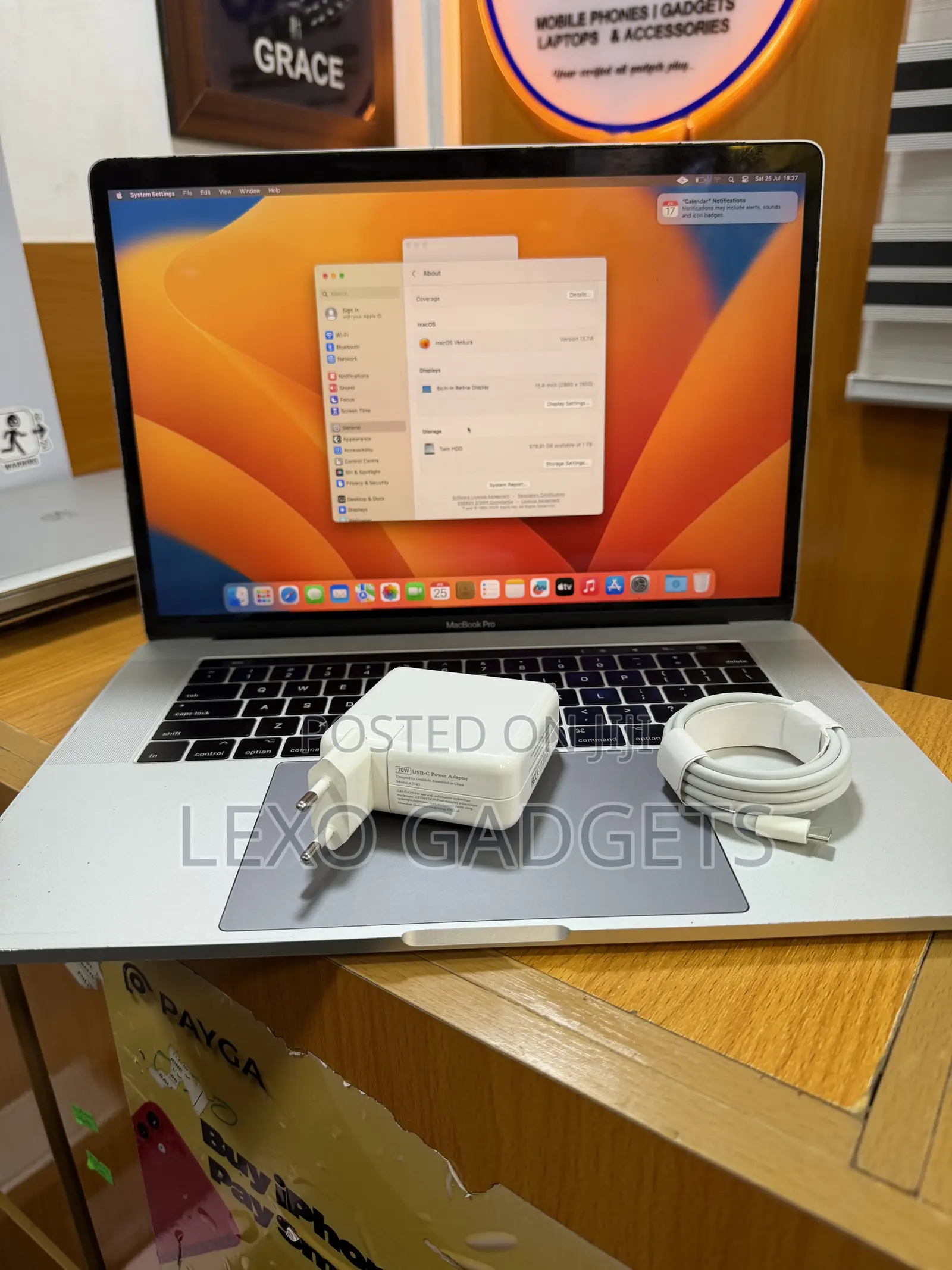 Laptop Apple MacBook Pro 2017 16GB Intel Core Ultra 7 SSD 1T