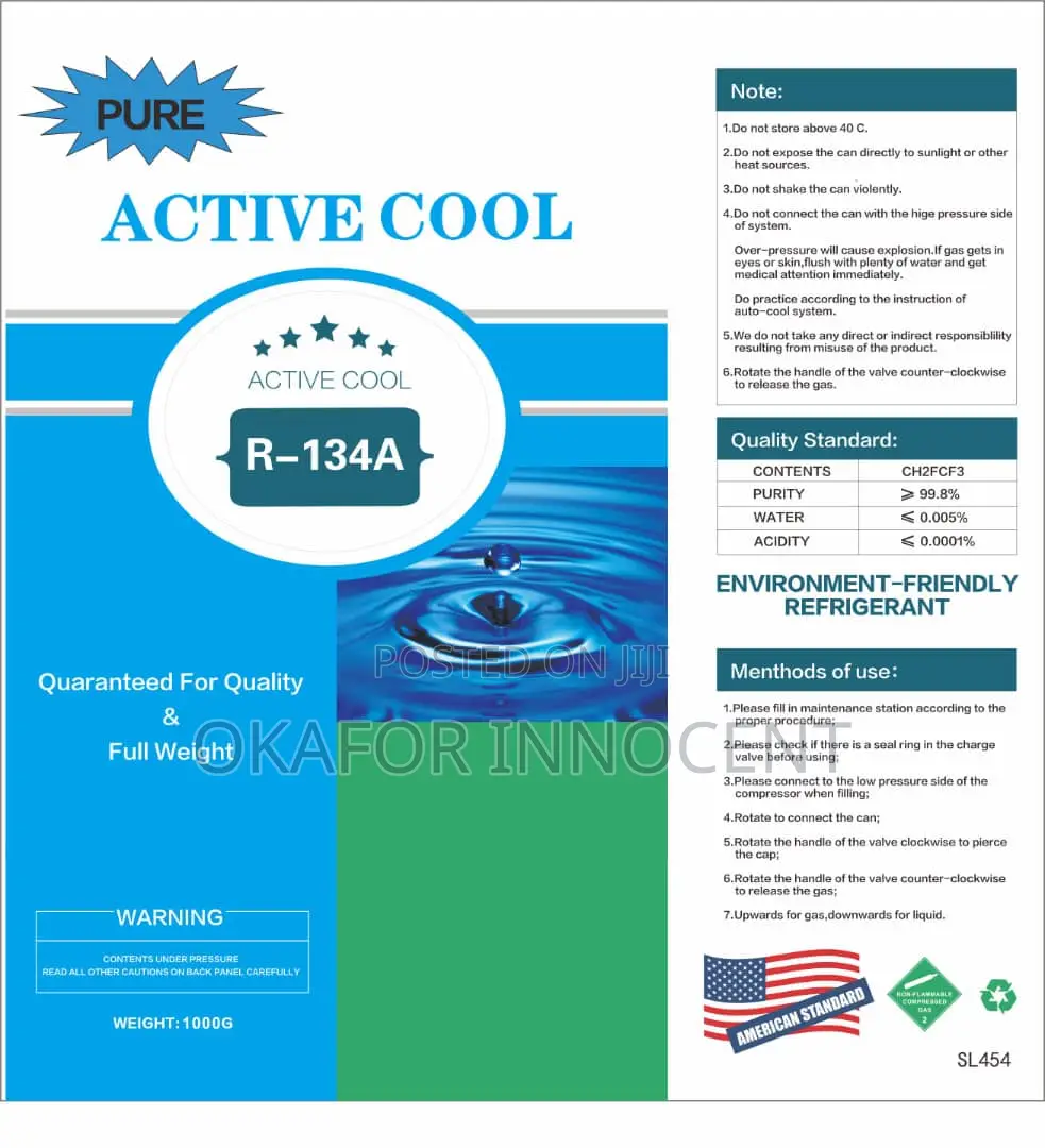 AC Refrigerator Gas R134