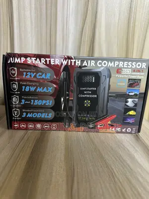 Portable Car Jump Starter With Tyre Inflation