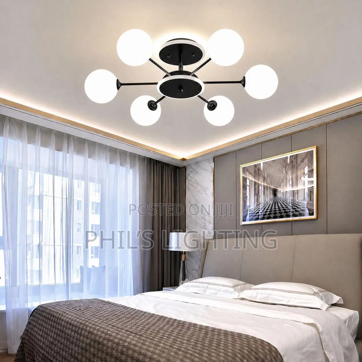 Modern Nordic Style Copper Design LED Chandelier