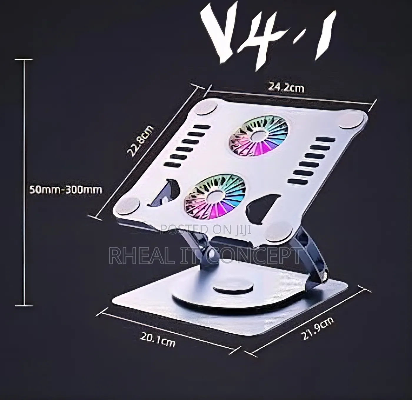 V4.1 360 Rotary Aluminium Heavy Duty Laptop Cooling Stand