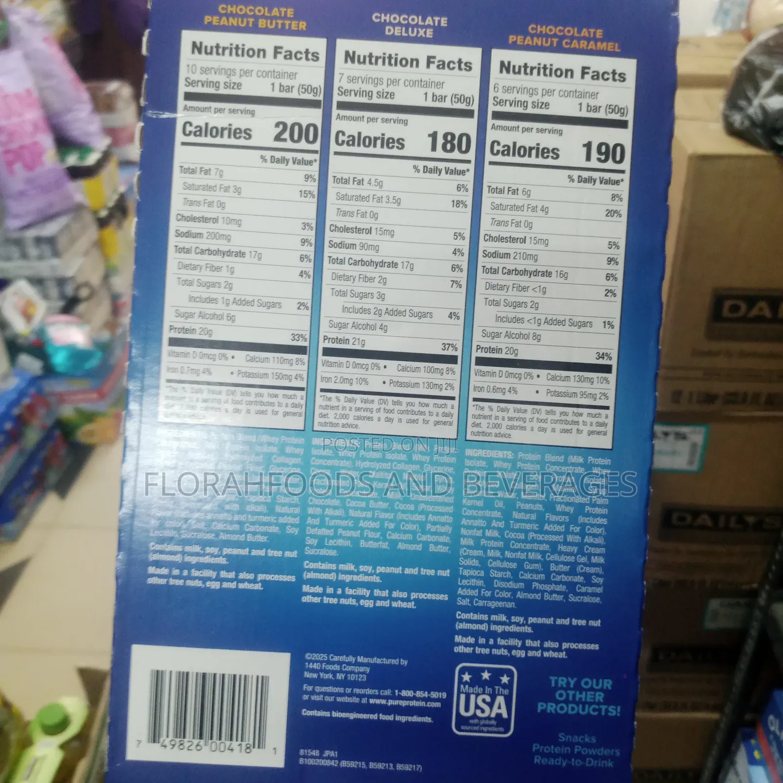 Pure Protein Variety Pack Snack Bars.