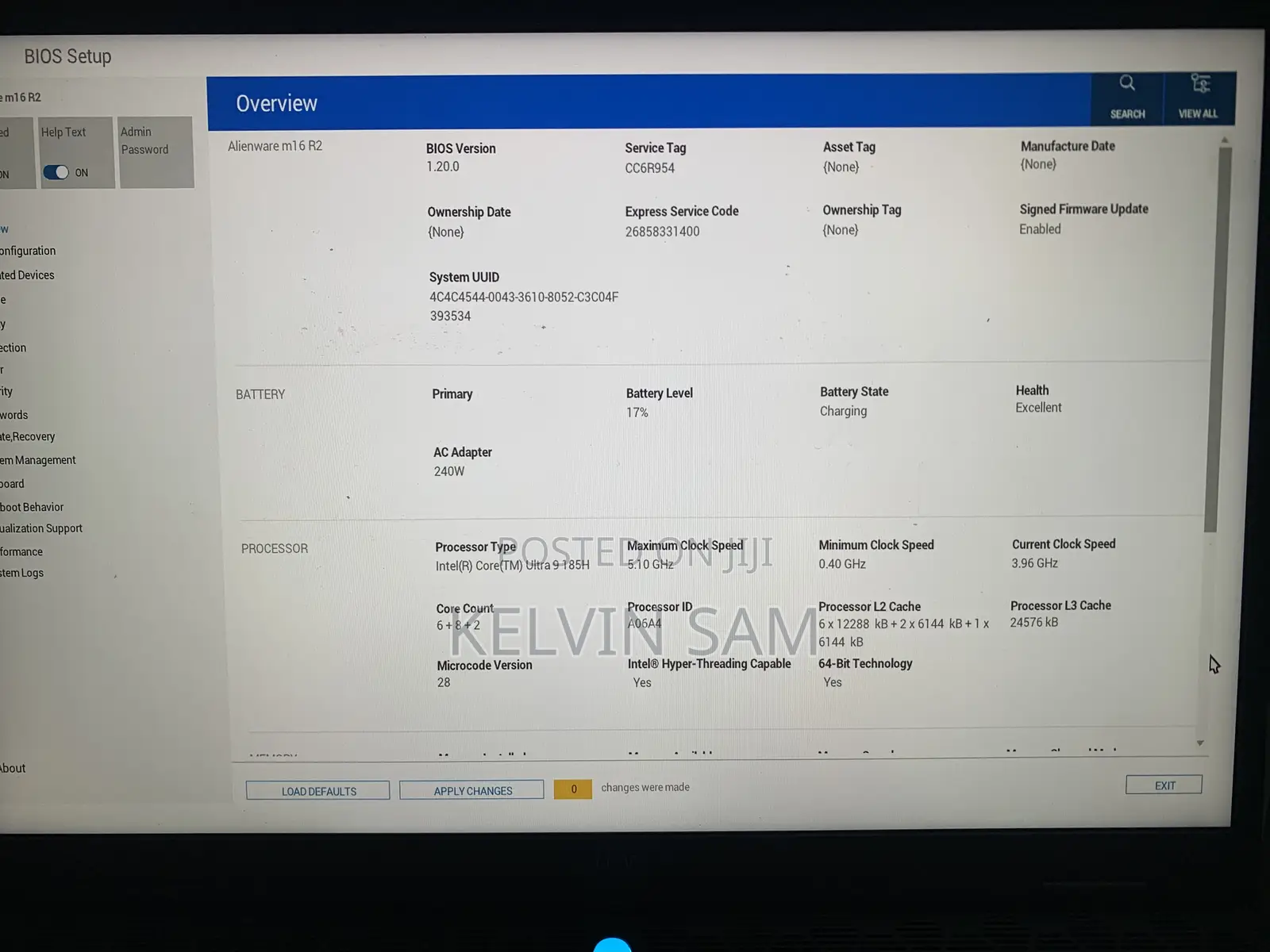 Laptop Alienware M16 R2 32GB Intel Core Ultra 9 SSD 1T