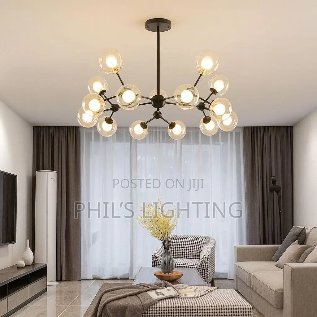 Modern Glass Ball Chandelier Led