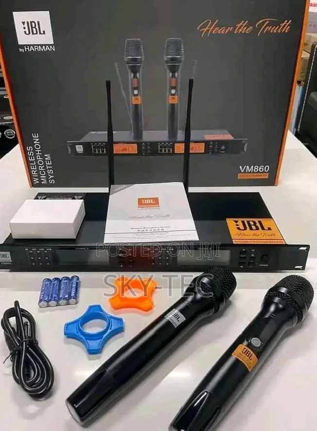 JBL 2-Handle Wireless Microphone Frequency Adjustable Vm-860