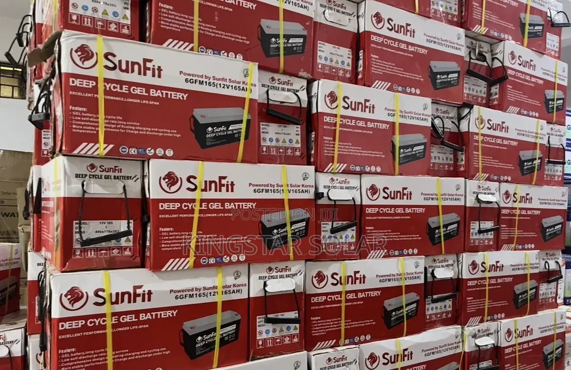 165ah Sunfit Deep Cycle Gel Battery 12v