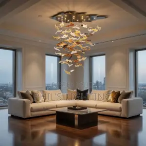 Modern Hotel Lobby Hanging Lamp Luxury Glass Led
