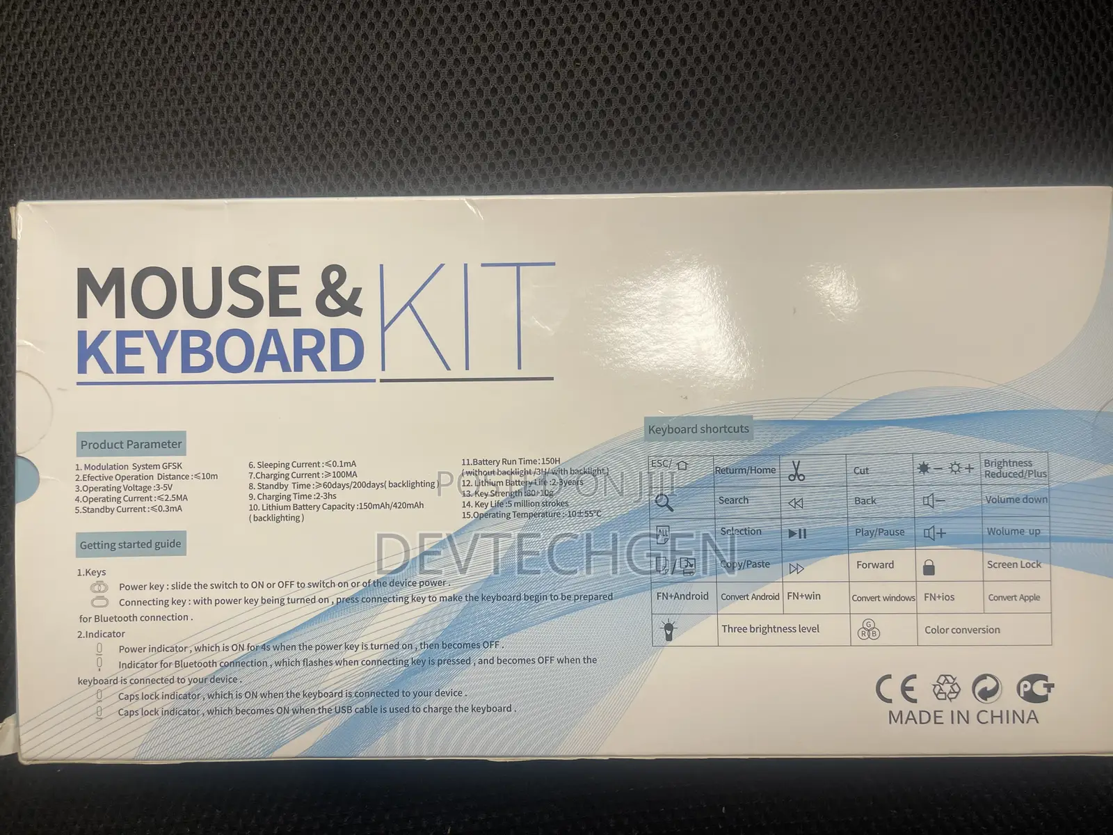Rechargeable Wireless Bluetooth Keyboard Mouse Combo for PC Phone