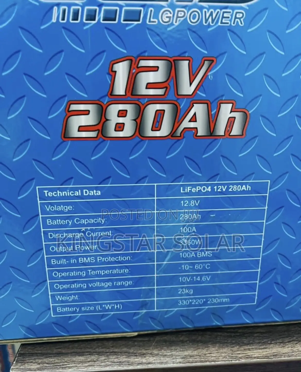 LGP 12V 280Ah LiFePO4 Lithium Battery