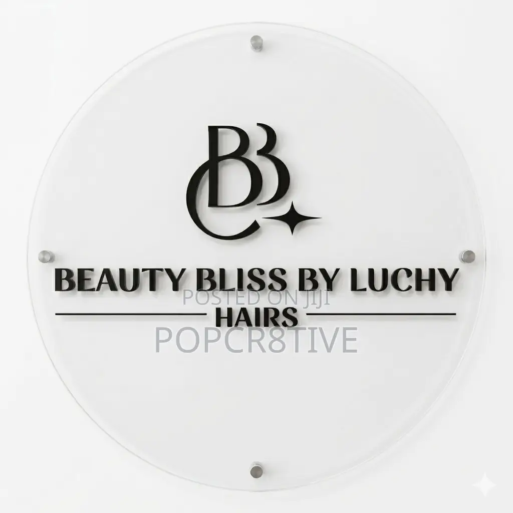 Round Clear Acrylic Sign Without Light