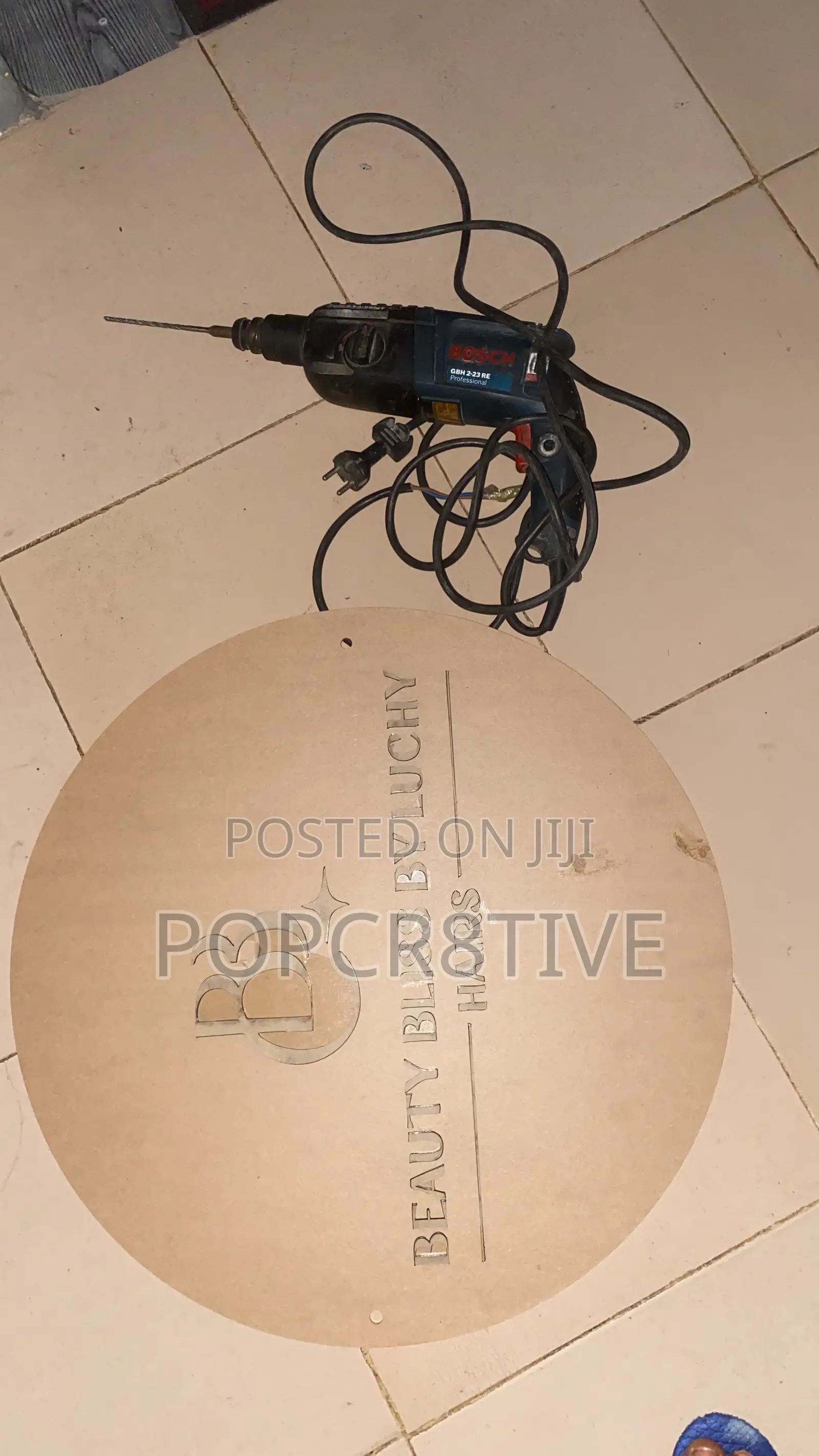 Round Clear Acrylic Sign Without Light