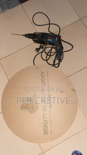 Round Clear Acrylic Sign Without Light