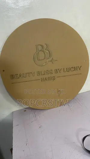 Round Clear Acrylic Sign Without Light