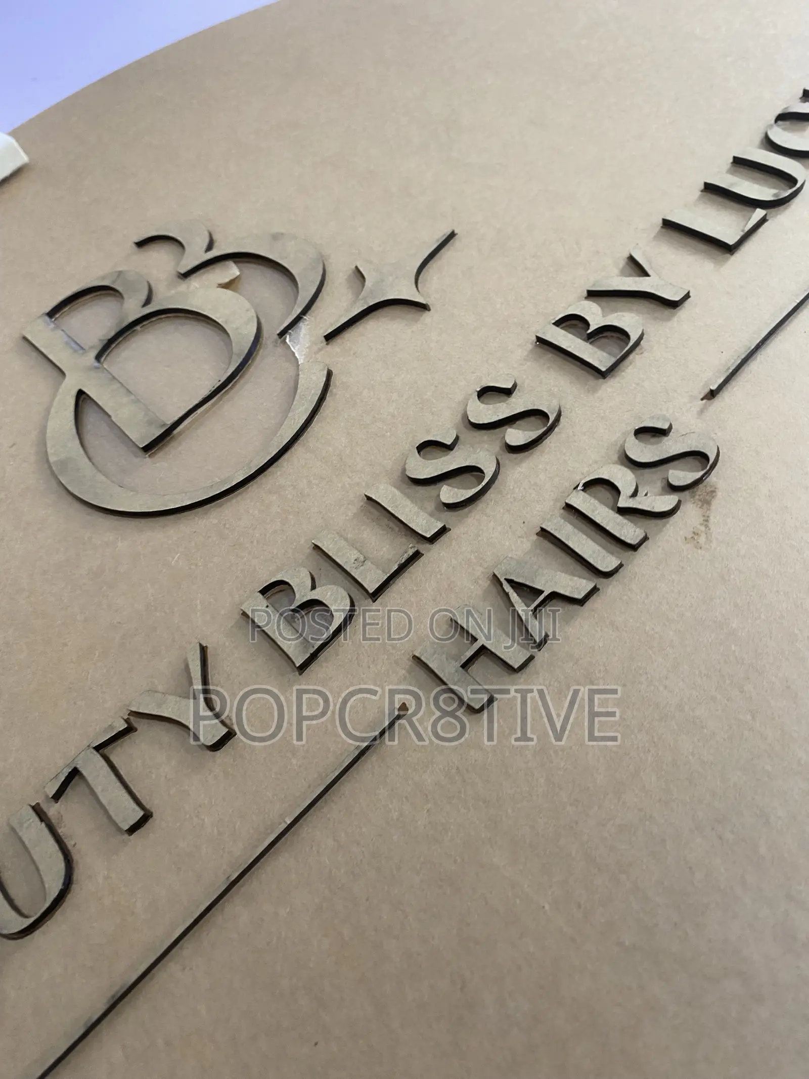 Round Clear Acrylic Sign Without Light