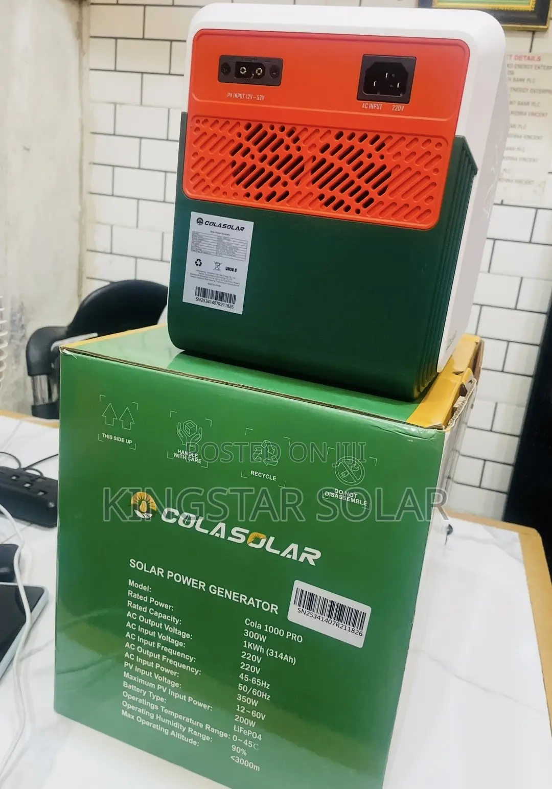 COLA 1000 Pro Solar Generator
