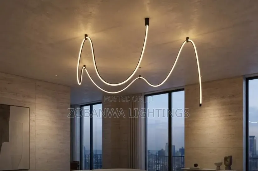 Nordic Loft Villa Empty Duplex Living Room Pendant Light