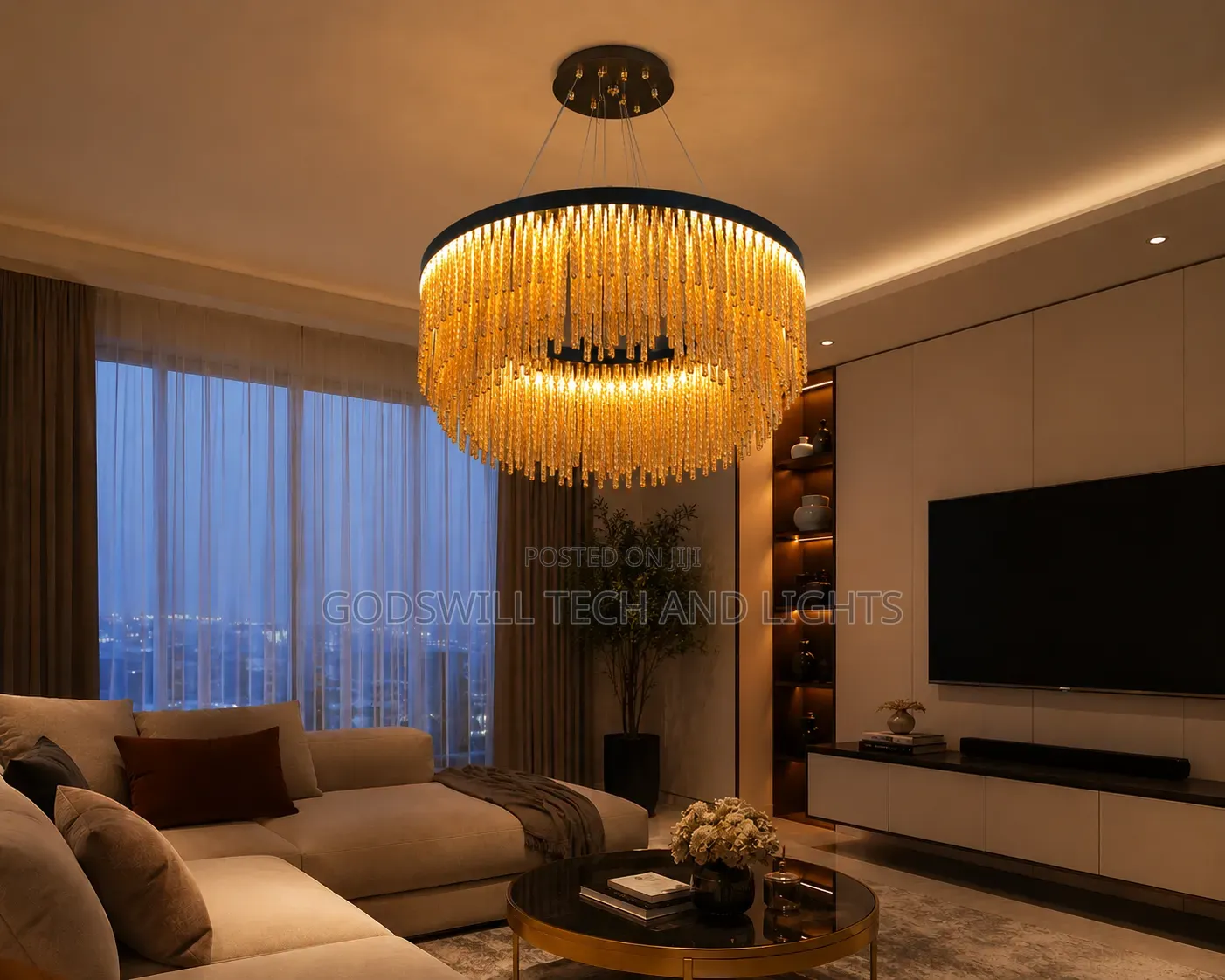 Amber Chandelier
