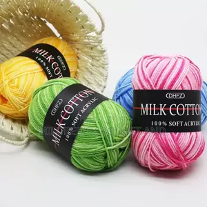 50g 5ply Multi Color Milk Cotton Yarn