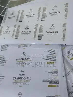 Skincare Product Label