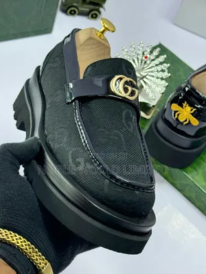 Gucci Men's Black Heeled Shoes DMN 8f