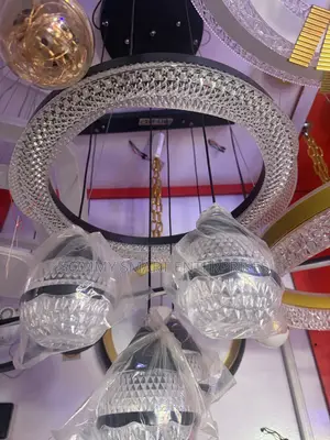 Modern 3-Light Crystal Globe Ring Pendant Light