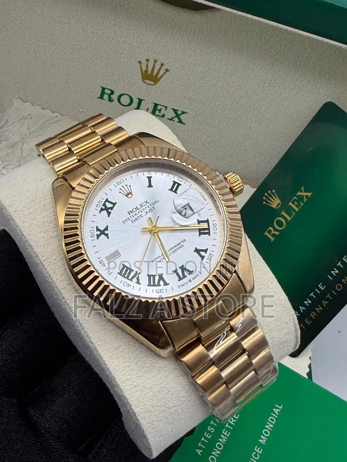Rolex Chain Date Just (Quartz Movement, Battery Power )