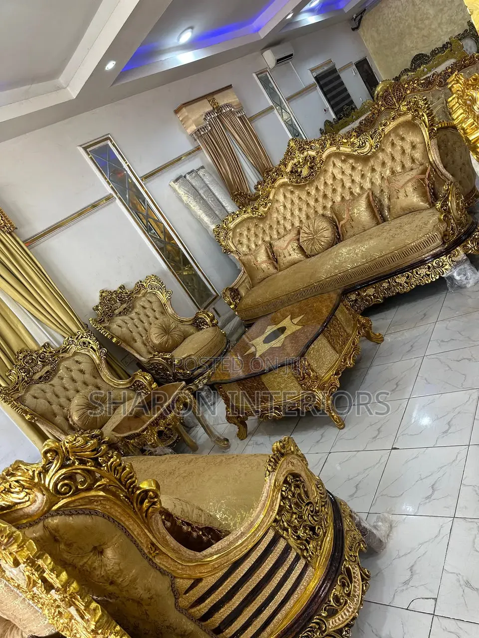 Gold Imported Egypt Sofa