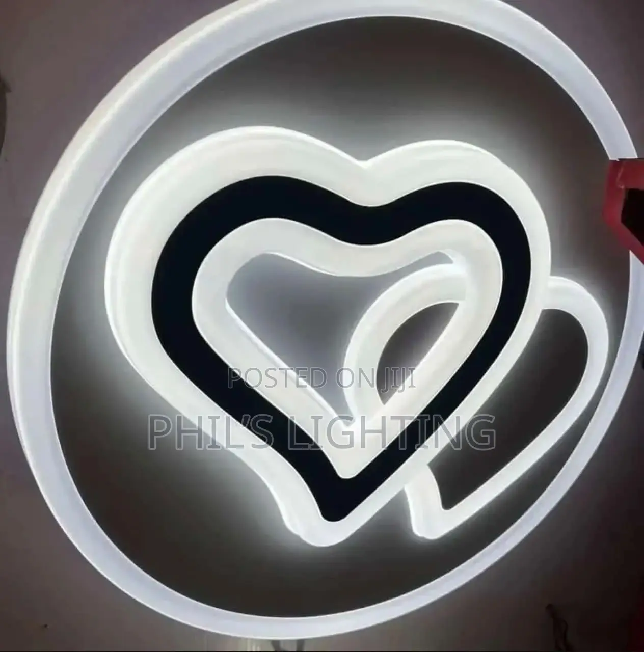 Elegant Heart Shaped LED Wall Light.