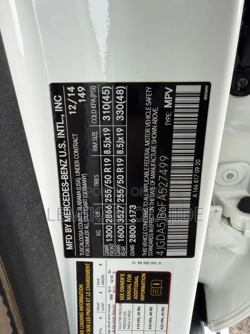 Mercedes-Benz M Class 2015 White