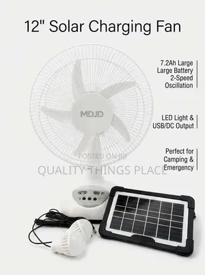 Rechargeable Solar Fan With Panel
